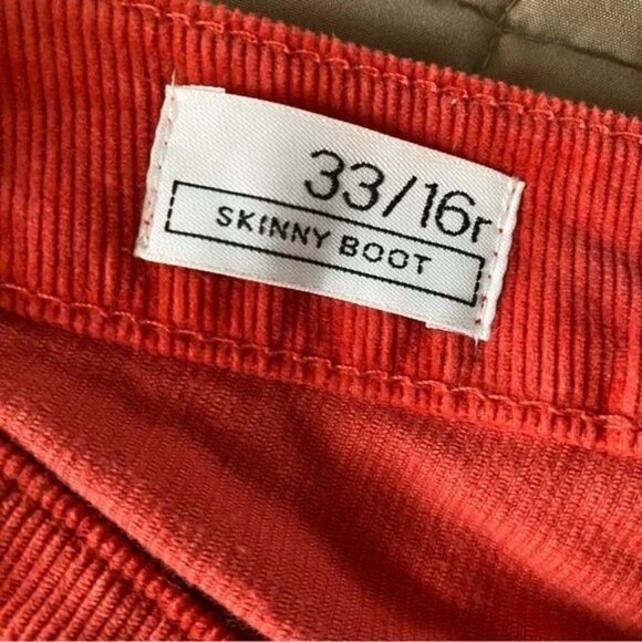 GAP 1969 Red Skinny Corduroy Pants - Picture 2 of 5